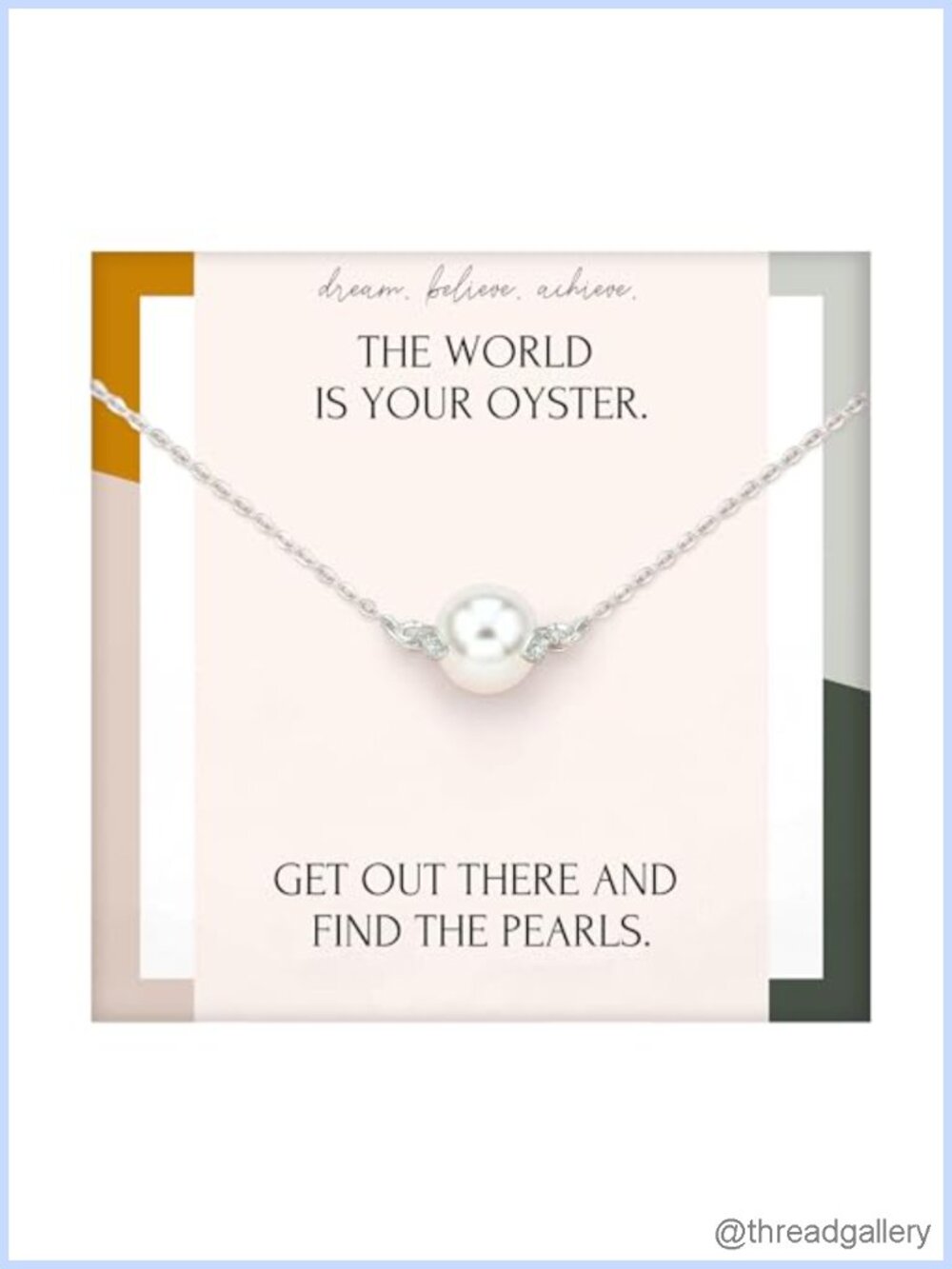 925 Sterling Silver Pearl Pendant Necklace Graduation Gift for Her